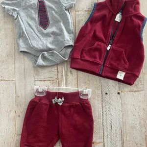 Super soft vest onesie and pants set